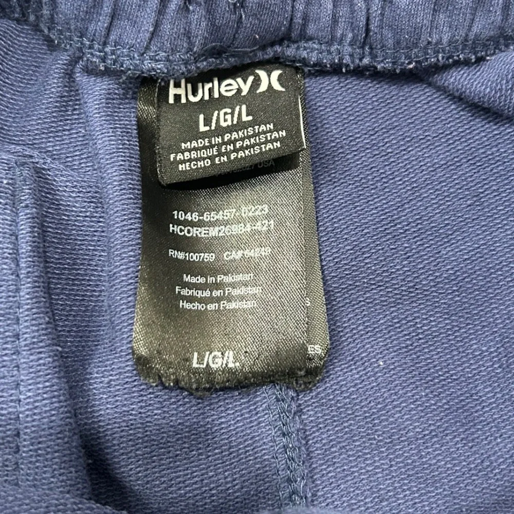 Hurley Blue Graphic Sweat Shorts Mens Large